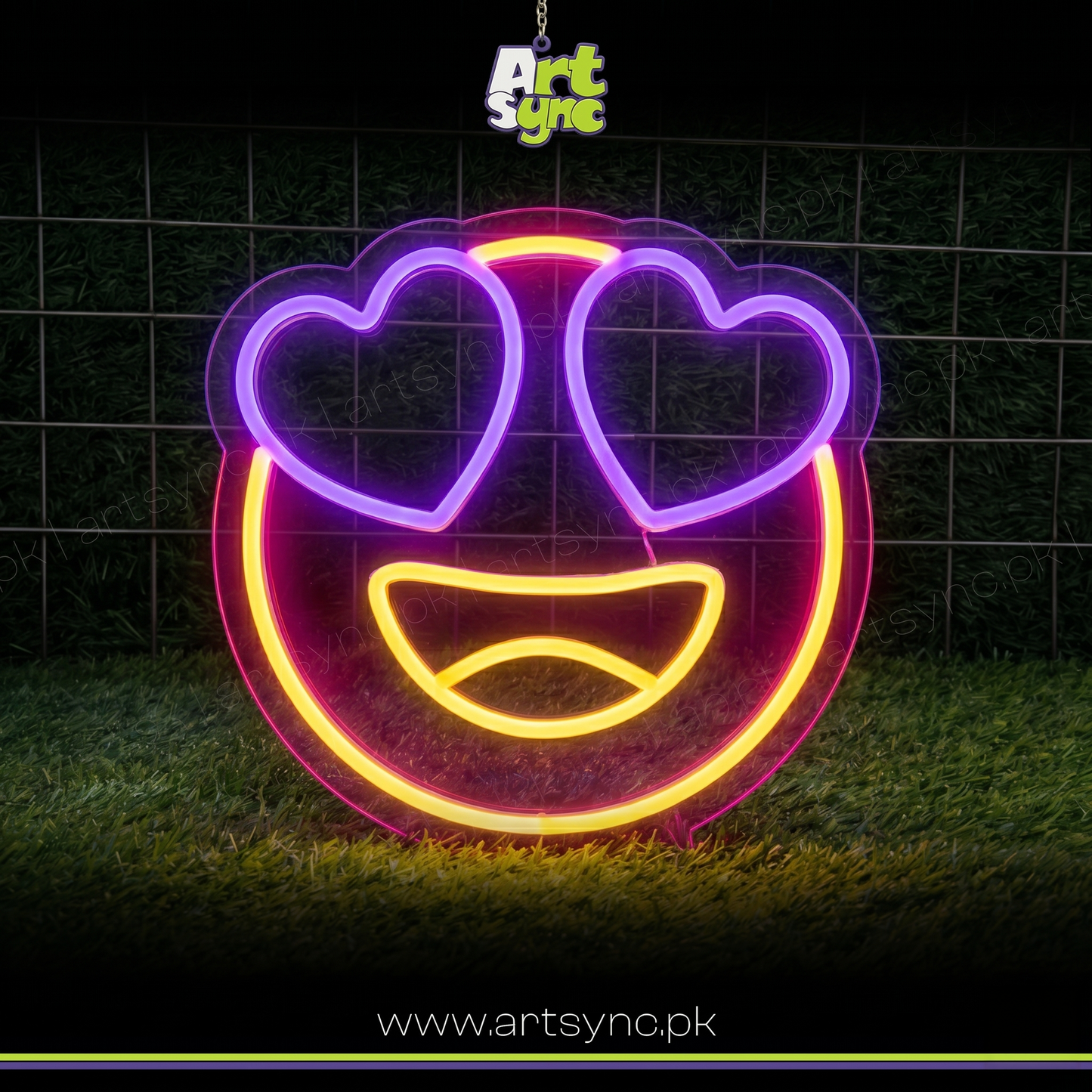 Heart Eyes Neon Sign