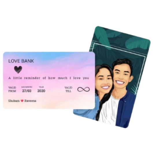 Custom Love Bank Wallet Card by Artsync - Engraved Stainless Steel Gift Pakistan