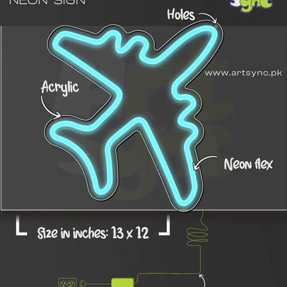 Plane Neon Sign