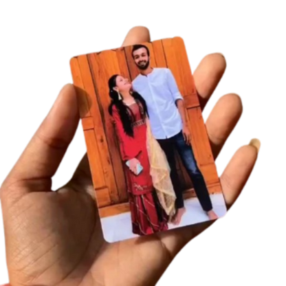Personalized Romantic Couple Photo Wallet Card by Artsync - Engraved Metal Gift