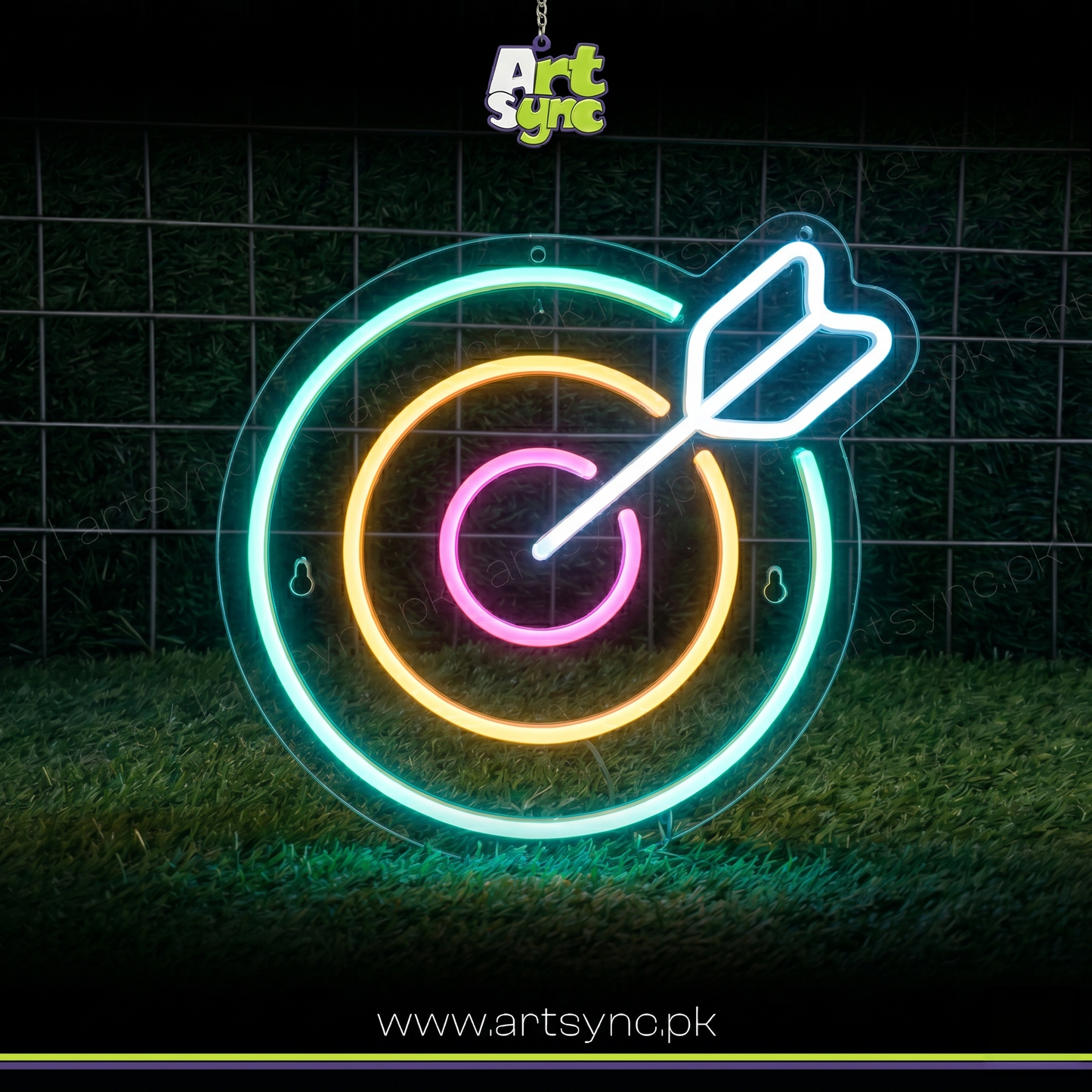 Dart Board Neon Sign