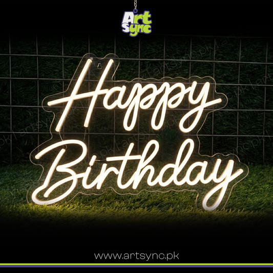 Happy Birthday Neon Sign