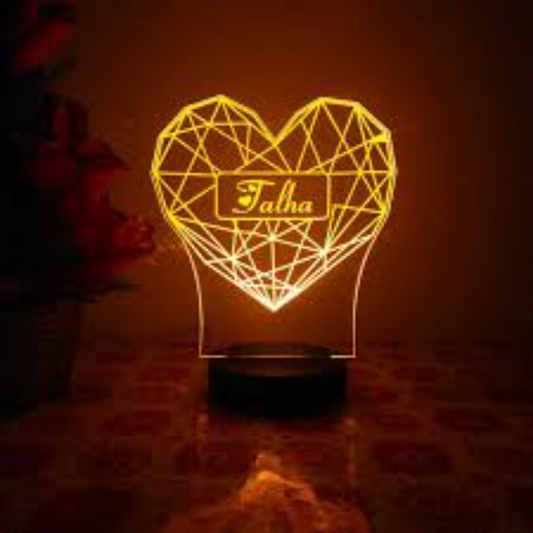 Heart Acrylic Lamp