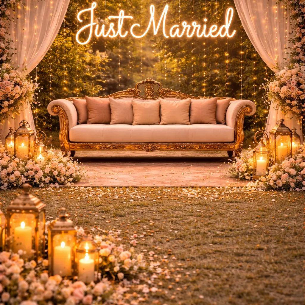 Just Married Neon Sign