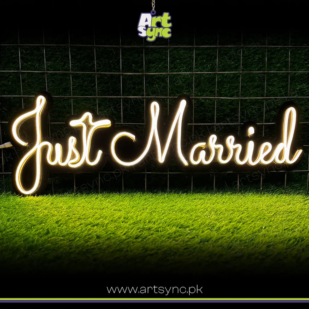 Just Married Neon Sign