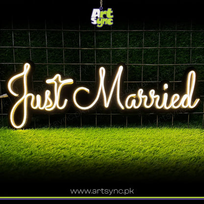 Just Married Neon Sign