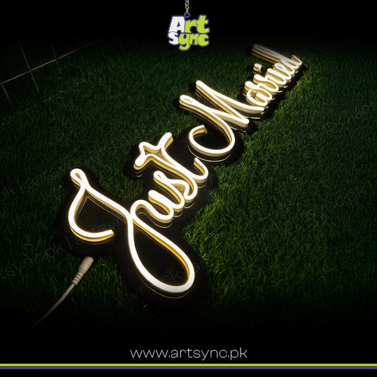 Just Married Neon Sign
