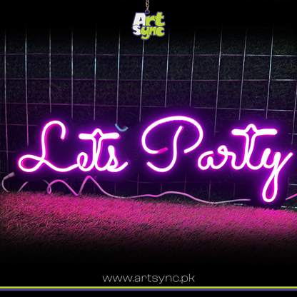 Lets Party Neon Sign