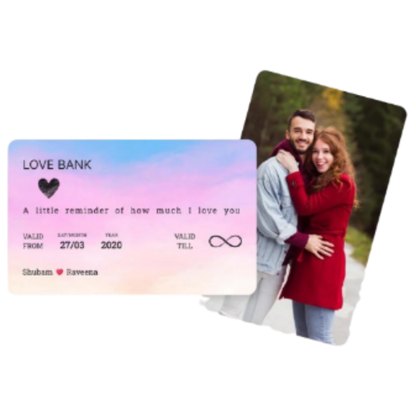 Love Bank Personalized Wallet Card by Artsync - Romantic Anniversary Gift for Husband