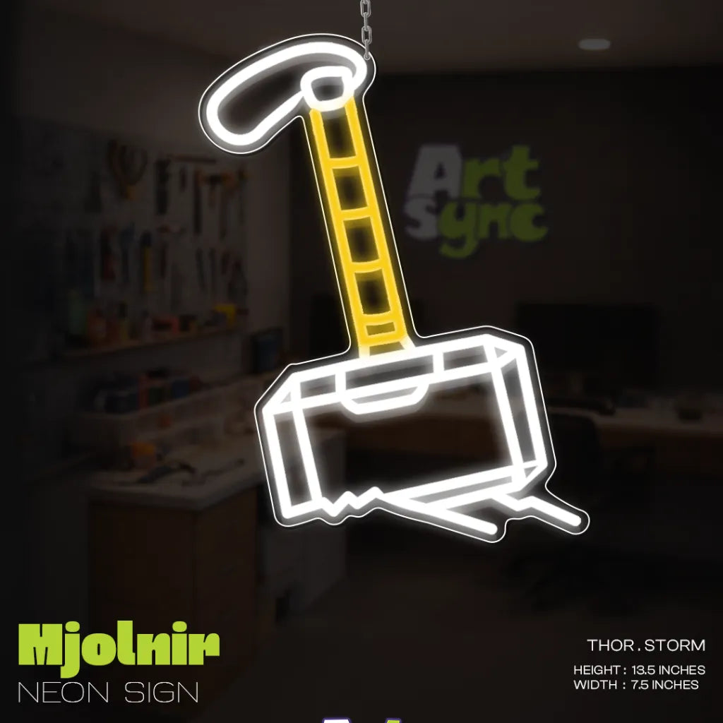Mjolnir Neon Sign