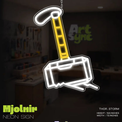 Mjolnir Neon Sign