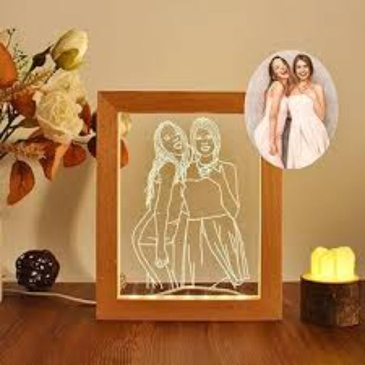 Personalised Portrait Glow Frame