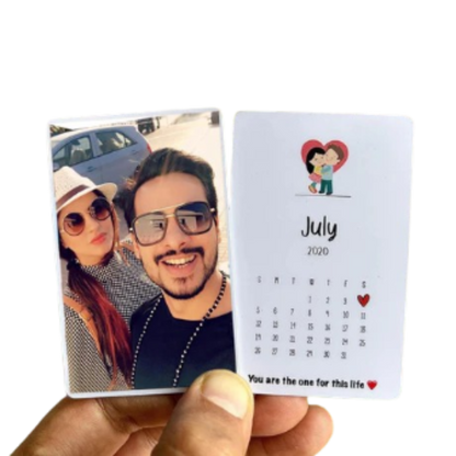 Personalized Photo Calendar Wallet Card by Artsync - Special Date Anniversary Gift