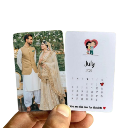 Personalized Photo Calendar Wallet Card by Artsync - Unique Date Reminder Gift