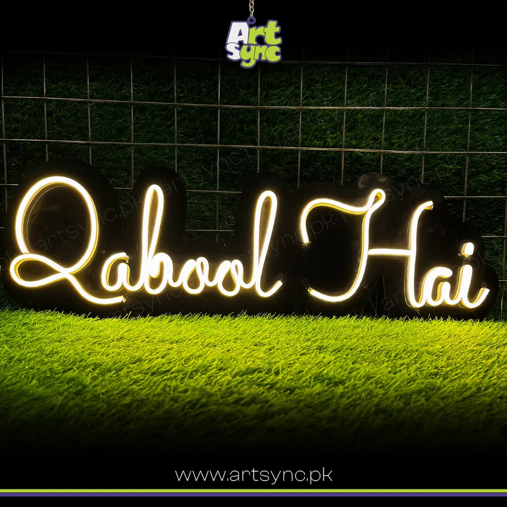 Qabool hai Neon Sign by Artsync