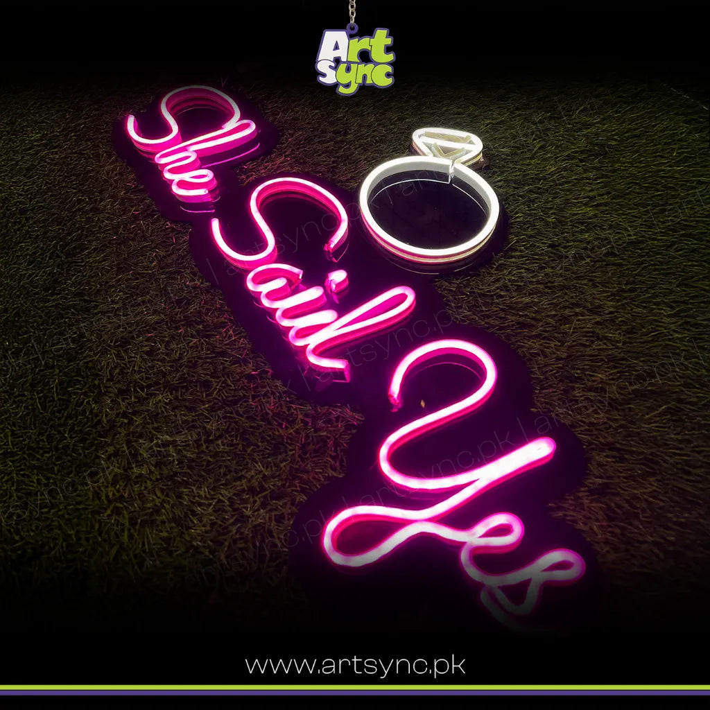 She Said Yes Neon Sign