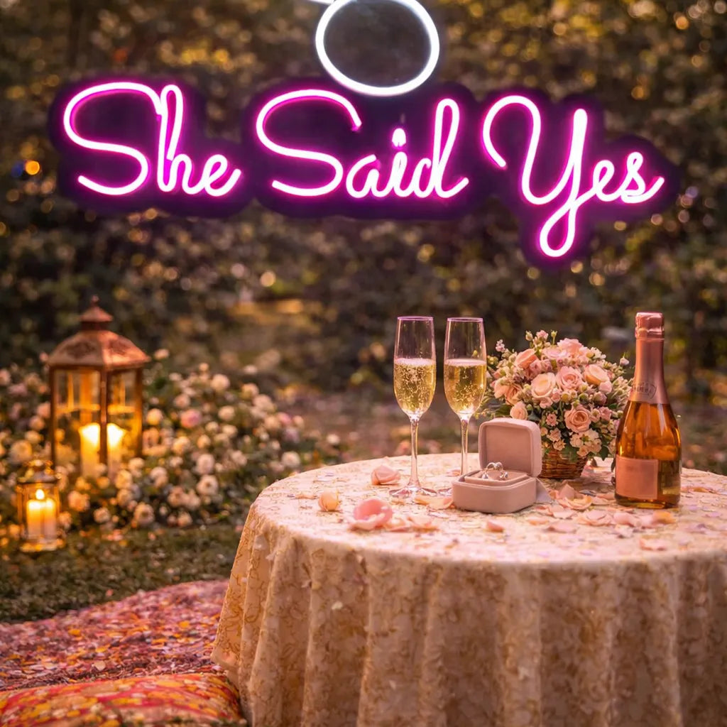 She Said Yes Neon Sign