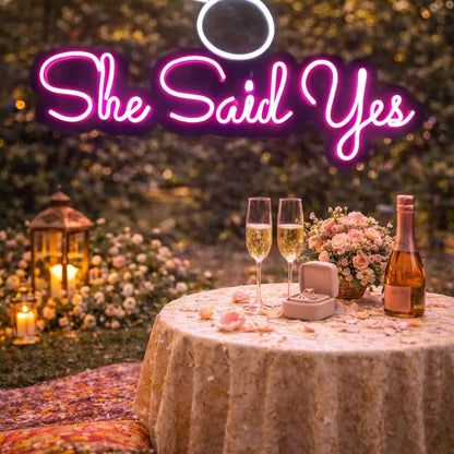 She Said Yes Neon Sign