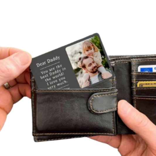 Special Message Wallet Card by Artsync - Personalized Engraved Gift for Him