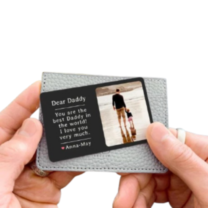 Special Message Wallet Card by Artsync - Personalized Engraved Gift for Him